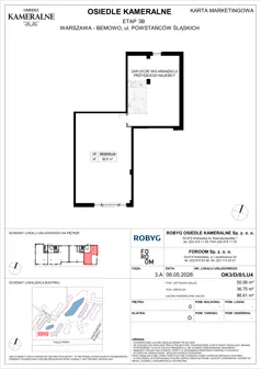 Lokal użytkowy 86,81 m², oferta nr OK3/D/0/LU4, Osiedle Kameralne - lokale usługowe, Warszawa, Bemowo, Jelonki Południowe, ul. Powstańców Śląskich / Połczyńska
