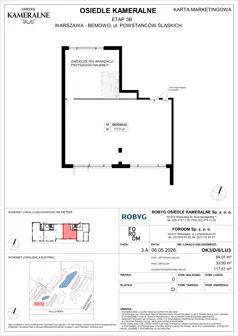 Lokal użytkowy 117,51 m², oferta nr OK3/D/0/LU3, Osiedle Kameralne - lokale usługowe, Warszawa, Bemowo, Jelonki Południowe, ul. Powstańców Śląskich / Połczyńska