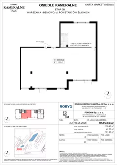 Lokal użytkowy 181,90 m², oferta nr OK3/C/0/LU2, Osiedle Kameralne - lokale usługowe, Warszawa, Bemowo, Jelonki Południowe, ul. Powstańców Śląskich / Połczyńska