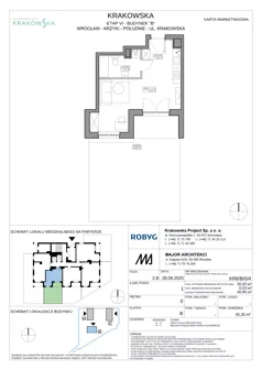 1 pokój, mieszkanie 30,42 m², parter, oferta nr KR6/B/0/4, Apartamenty Krakowska 6, Wrocław, Przedmieście Oławskie, Krzyki, ul. Krakowska