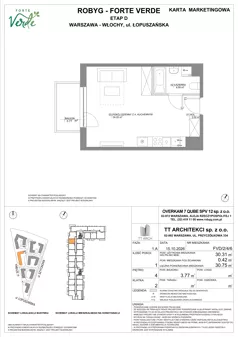 1 pokój, mieszkanie 30,31 m², piętro 4, oferta nr FVD/2/4/6, Forte Verde, Warszawa, Włochy, Raków, ul. Łopuszańska