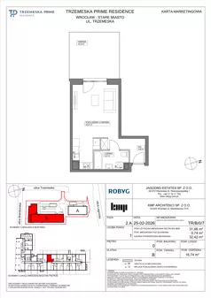 1 pokój, mieszkanie 31,68 m², parter, oferta nr TR/B/0/7, Trzemeska Prime Residence, Wrocław, Stare Miasto, ul. Trzemeska