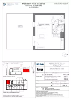 1 pokój, mieszkanie 36,51 m², parter, oferta nr TR/A/0/7, Trzemeska Prime Residence, Wrocław, Stare Miasto, ul. Trzemeska