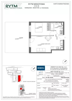 2 pokoje, mieszkanie 38,68 m², parter, oferta nr RM/2B/H/0/6, Rytm Mokotowa 2B, Warszawa, Mokotów, Augustówka, ul. Antoniewska/Kaloryczna