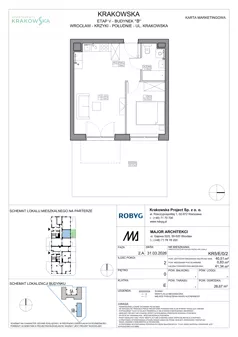 1 pokój, mieszkanie 40,09 m², parter, oferta nr KR5/C/0/4, Apartamenty Krakowska 5, Wrocław, Przedmieście Oławskie, Krzyki, ul. Krakowska