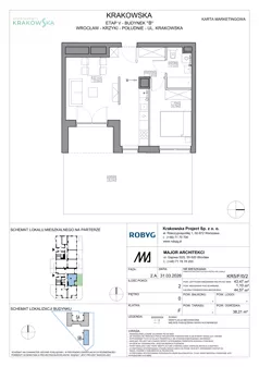 1 pokój, mieszkanie 40,09 m², parter, oferta nr KR5/C/0/4, Apartamenty Krakowska 5, Wrocław, Przedmieście Oławskie, Krzyki, ul. Krakowska