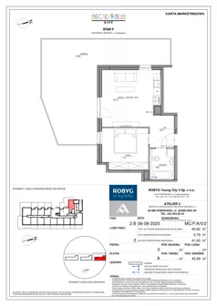 2 pokoje, mieszkanie 40,82 m², parter, oferta nr MC/F/A/0/2, Modern City etap F, Warszawa, Bemowo, Chrzanów, ul. Szeligowska