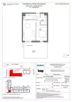 2 pokoje, mieszkanie 38,76 m², parter, oferta nr TR/C/0/5, Trzemeska Prime Residence, Wrocław, Stare Miasto, ul. Trzemeska