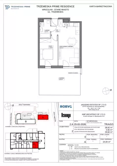 2 pokoje, mieszkanie 38,92 m², parter, oferta nr TR/A/0/3, Trzemeska Prime Residence, Wrocław, Stare Miasto, ul. Trzemeska
