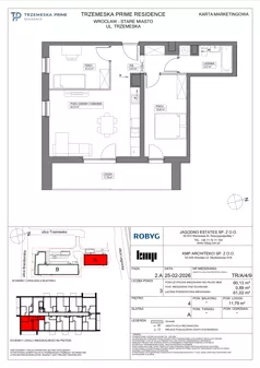 3 pokoje, mieszkanie 60,13 m², piętro 4, oferta nr TR/A/4/9, Trzemeska Prime Residence, Wrocław, Stare Miasto, ul. Trzemeska