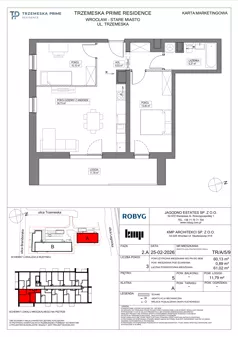 3 pokoje, mieszkanie 60,13 m², piętro 5, oferta nr TR/A/5/9, Trzemeska Prime Residence, Wrocław, Stare Miasto, ul. Trzemeska