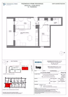 3 pokoje, mieszkanie 60,13 m², piętro 7, oferta nr TR/A/7/9, Trzemeska Prime Residence, Wrocław, Stare Miasto, ul. Trzemeska