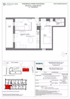 3 pokoje, mieszkanie 60,13 m², piętro 10, oferta nr TR/A/10/9, Trzemeska Prime Residence, Wrocław, Stare Miasto, ul. Trzemeska