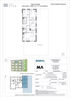 4 pokoje, mieszkanie 76,41 m², parter, oferta nr VV/B/0/1, Villa Viva, Wrocław, Jagodno, Fabryczna, ul. Schuberta