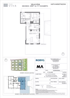 4 pokoje, mieszkanie 87,29 m², parter, oferta nr VV/F/0/1, Villa Viva, Wrocław, Jagodno, Fabryczna, ul. Schuberta