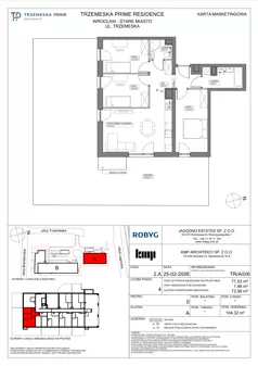 4 pokoje, mieszkanie 71,53 m², parter, oferta nr TR/A/0/6, Trzemeska Prime Residence, Wrocław, Stare Miasto, ul. Trzemeska