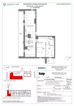4 pokoje, mieszkanie 89,57 m², piętro 8, oferta nr TR/C/8/4, Trzemeska Prime Residence, Wrocław, Stare Miasto, ul. Trzemeska