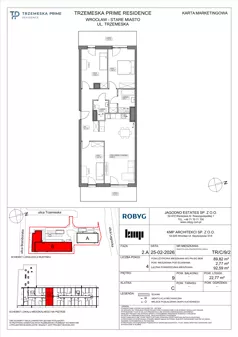 4 pokoje, mieszkanie 89,82 m², piętro 9, oferta nr TR/C/9/2, Trzemeska Prime Residence, Wrocław, Stare Miasto, ul. Trzemeska
