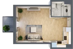 1 pokój, mieszkanie 31,76 m², piętro 4, oferta nr RM/2A/F/4/4, Rytm Mokotowa, Warszawa, Mokotów, Augustówka, ul. Antoniewska / Piramowicza