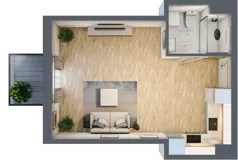 1 pokój, mieszkanie 31,69 m², piętro 2, oferta nr RM/2A/G/2/4, Rytm Mokotowa, Warszawa, Mokotów, Augustówka, ul. Antoniewska / Piramowicza
