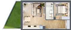 2 pokoje, mieszkanie 47,55 m², parter, oferta nr PPO/W/A/0/10, Port Popowice, Wrocław, Pilczyce-Kozanów-Popowice Północne, Popowice, ul. Białowieska