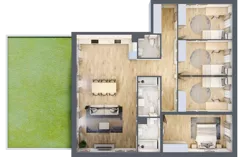 5 pokoi, mieszkanie 116,18 m², parter, oferta nr PPO/W/C/0/1, Port Popowice, Wrocław, Pilczyce-Kozanów-Popowice Północne, Popowice, ul. Białowieska