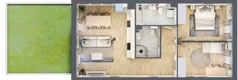 3 pokoje, mieszkanie 64,42 m², parter, oferta nr PPO/W/C/0/4, Port Popowice, Wrocław, Pilczyce-Kozanów-Popowice Północne, Popowice, ul. Białowieska