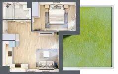 2 pokoje, mieszkanie 39,72 m², parter, oferta nr RR/6A/D/0/2, Royal Residence 6A, Warszawa, Wilanów, Błonia Wilanowskie, ul. Sarmacka