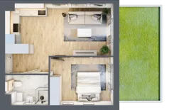 2 pokoje, mieszkanie 41,33 m², parter, oferta nr KR8/A/0/8, Apartamenty Krakowska 8, Wrocław, Przedmieście Oławskie, Krzyki, ul. Krakowska