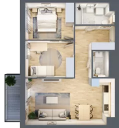 3 pokoje, mieszkanie 58,50 m², piętro 5, oferta nr KR8/C/5/4, Apartamenty Krakowska 8, Wrocław, Przedmieście Oławskie, Krzyki, ul. Krakowska