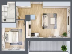 2 pokoje, mieszkanie 47,00 m², piętro 2, oferta nr PPO/M/A/2/1, Port Popowice IVa, Wrocław, Pilczyce-Kozanów-Popowice Północne, Popowice, ul. Białowieska