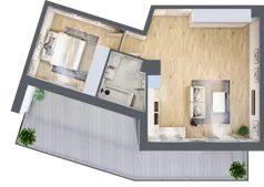 2 pokoje, mieszkanie 49,24 m², piętro 1, oferta nr PPO/M/B/1/8, Port Popowice IVa, Wrocław, Pilczyce-Kozanów-Popowice Północne, Popowice, ul. Białowieska