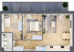 3 pokoje, mieszkanie 61,03 m², piętro 1, oferta nr PPO/P/A/1/5, Port Popowice IVa, Wrocław, Pilczyce-Kozanów-Popowice Północne, Popowice, ul. Białowieska