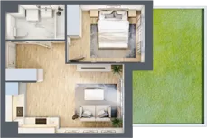 2 pokoje, mieszkanie 37,88 m², parter, oferta nr MLAAB/B/0/3, Metro Life Apartamenty, Warszawa, Bemowo, Chrzanów, ul. Rayskiego