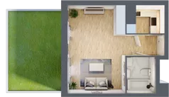1 pokój, mieszkanie 33,37 m², parter, oferta nr MLAAB/C/0/10, Metro Life Apartamenty, Warszawa, Bemowo, Chrzanów, ul. Rayskiego