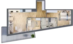 3 pokoje, mieszkanie 74,82 m², piętro 2, oferta nr SU1/A/2/4, Sady Ursynów 1, Warszawa, Ursynów, Wyczółki, ul. Koprowskiego / Pieskowa Skała