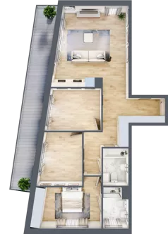 4 pokoje, mieszkanie 84,02 m², piętro 2, oferta nr RM/1B/J/2/3, Rytm Mokotowa 1B, Warszawa, Mokotów, Augustówka, ul. Antoniewska / Piramowicza
