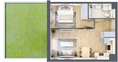 2 pokoje, mieszkanie 42,00 m², parter, oferta nr MC/I/B/0/9, Modern City etap I, Warszawa, Bemowo, Chrzanów, ul. Szeligowska