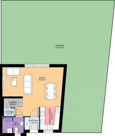 Dom 101,87 m², oferta nr B1a, Malinowy Zakątek II - domy, Kamieniec Wrocławski, ul. Malinowa 10,12