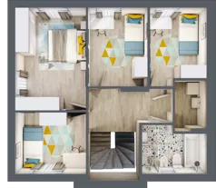 6 pokoi, mieszkanie 120,04 m², parter, oferta nr B2, Malinowy Zakątek II, Kamieniec Wrocławski, ul. Malinowa 10,12