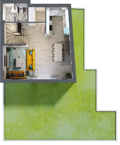 4 pokoje, mieszkanie 100,34 m², parter, oferta nr B3a, Malinowy Zakątek II, Kamieniec Wrocławski, ul. Malinowa 10,12