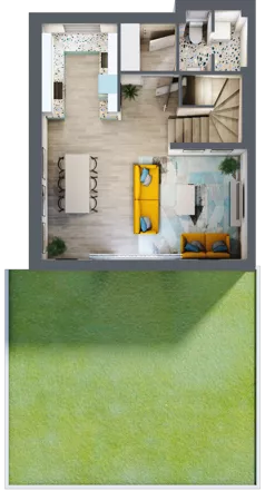4 pokoje, mieszkanie 92,49 m², parter, oferta nr B3b, Malinowy Zakątek II, Kamieniec Wrocławski, ul. Malinowa 10,12