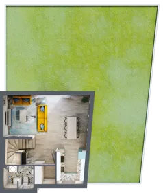 4 pokoje, mieszkanie 101,87 m², parter, oferta nr B1a, Malinowy Zakątek II, Kamieniec Wrocławski, ul. Malinowa 10,12