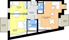 3 pokoje, mieszkanie 66,20 m², piętro 2, oferta nr B/2/10, Poznańska / Wąska, Poznań, Jeżyce, ul. Poznańska