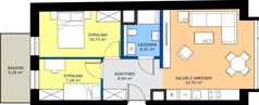 3 pokoje, mieszkanie 51,44 m², piętro 2, oferta nr A/2/10, Poznańska / Wąska, Poznań, Jeżyce, ul. Poznańska