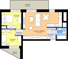3 pokoje, mieszkanie 53,66 m², piętro 3, oferta nr A/3/23, Poznańska / Wąska, Poznań, Jeżyce, ul. Poznańska