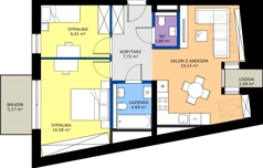 3 pokoje, mieszkanie 59,43 m², piętro 5, oferta nr B/5/22, Poznańska / Wąska, Poznań, Jeżyce, ul. Poznańska