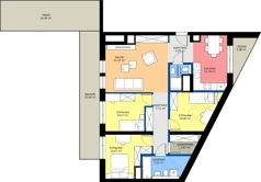 4 pokoje, mieszkanie 86,68 m², piętro 5, oferta nr A/5/29, Poznańska / Wąska, Poznań, Jeżyce, ul. Poznańska
