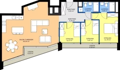 4 pokoje, mieszkanie 87,57 m², piętro 5, oferta nr M54, Grobla 19b, Poznań, Stare Miasto, Chwaliszewo, ul. Grobla 19b