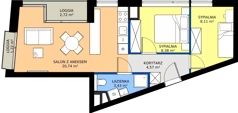 3 pokoje, mieszkanie 45,23 m², piętro 4, oferta nr M42, Grobla 19b, Poznań, Stare Miasto, Chwaliszewo, ul. Grobla 19b